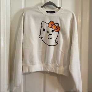 Forever 21 Hello Kitty White Halloween Ghost Sweatshirt M